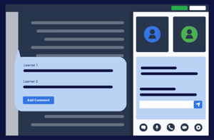 Collaborative tools and In-line code comment threads illustration