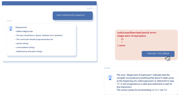 Codio Coach | Instructor-Controlled AI-Powered Learner Support | Codio